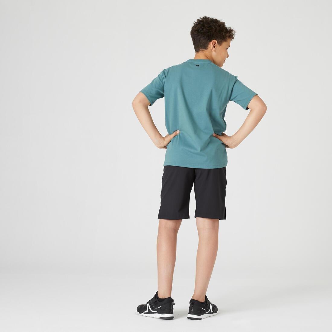 Kids Breathable Cotton T-Shirt 500, Yellow, No Color, large image number 4