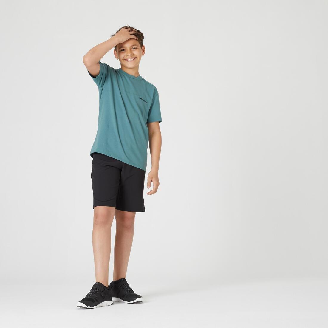 Kids Breathable Cotton T-Shirt 500, Yellow, No Color, large image number 5