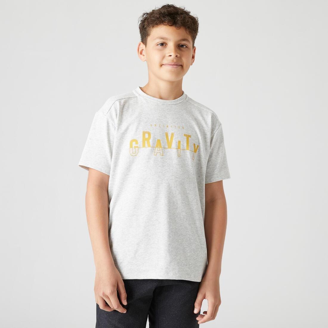 Kids Breathable Cotton T-Shirt 500, Yellow, No Color, large image number 6