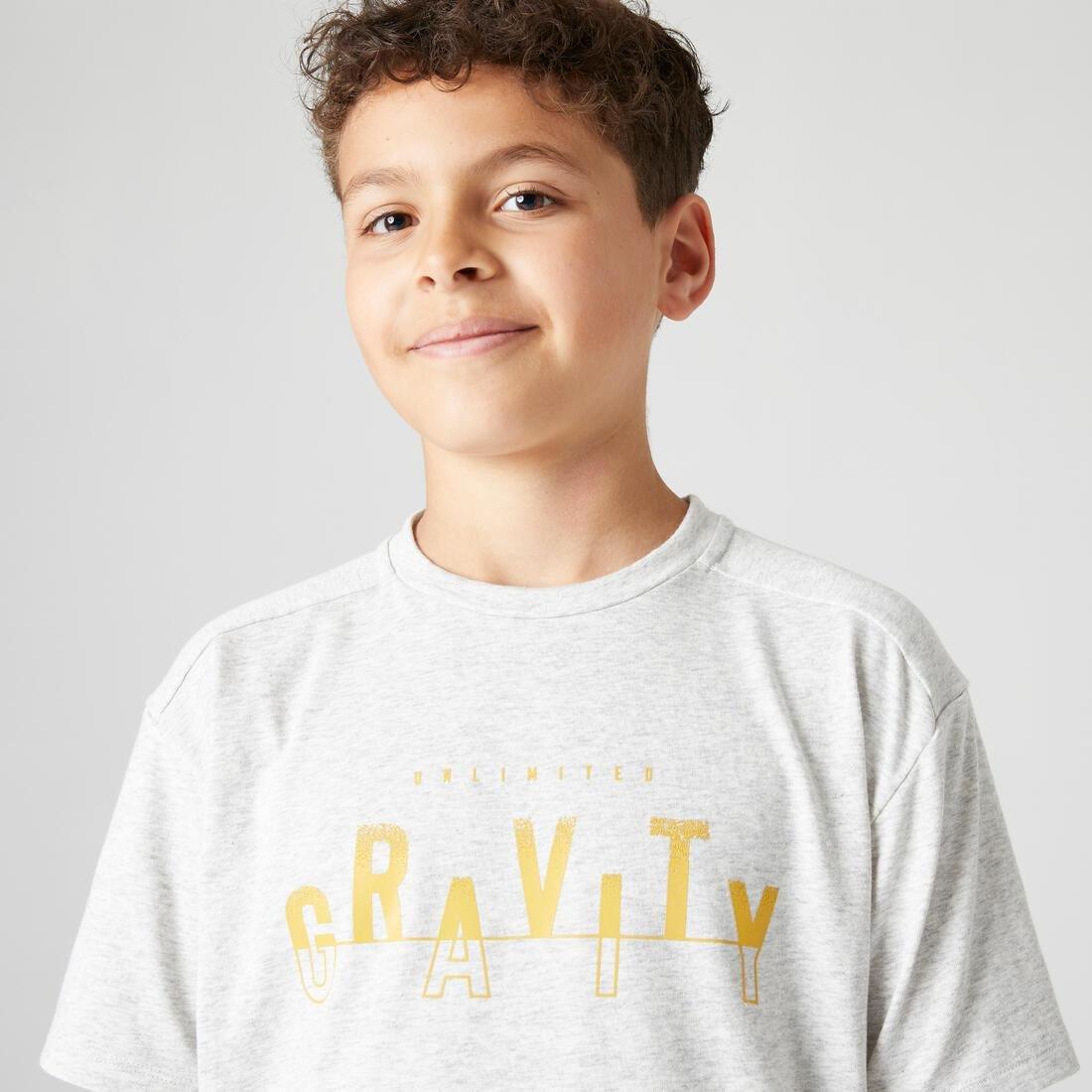 Kids Breathable Cotton T-Shirt 500, Yellow, No Color, large image number 7