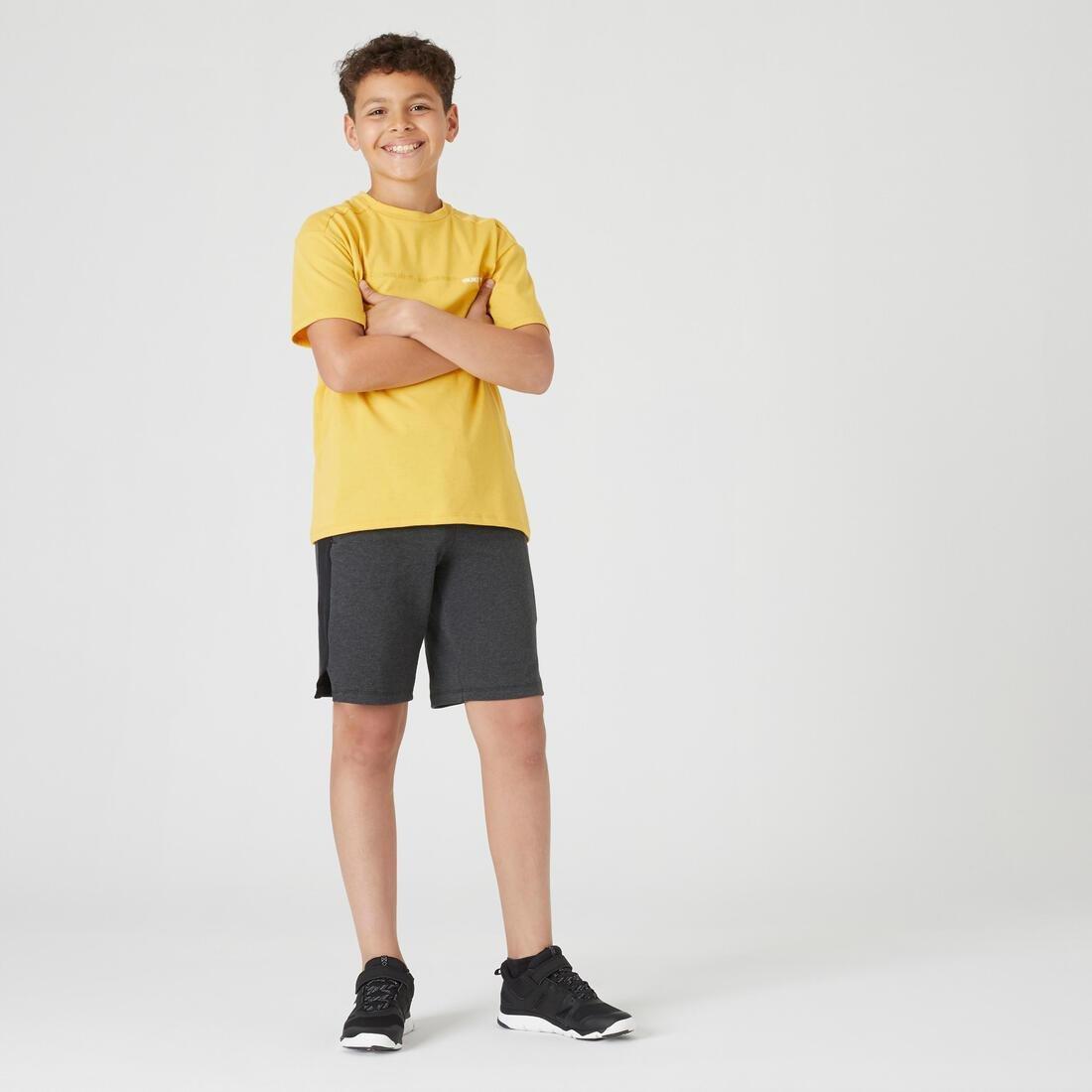 Kids Breathable Cotton T-Shirt 500, Yellow, No Color, large image number 10