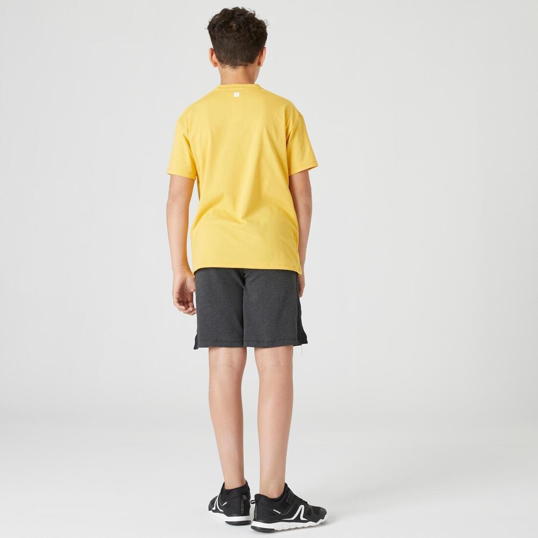 Kids Breathable Cotton T-Shirt 500, Yellow, No Color, large image number 11