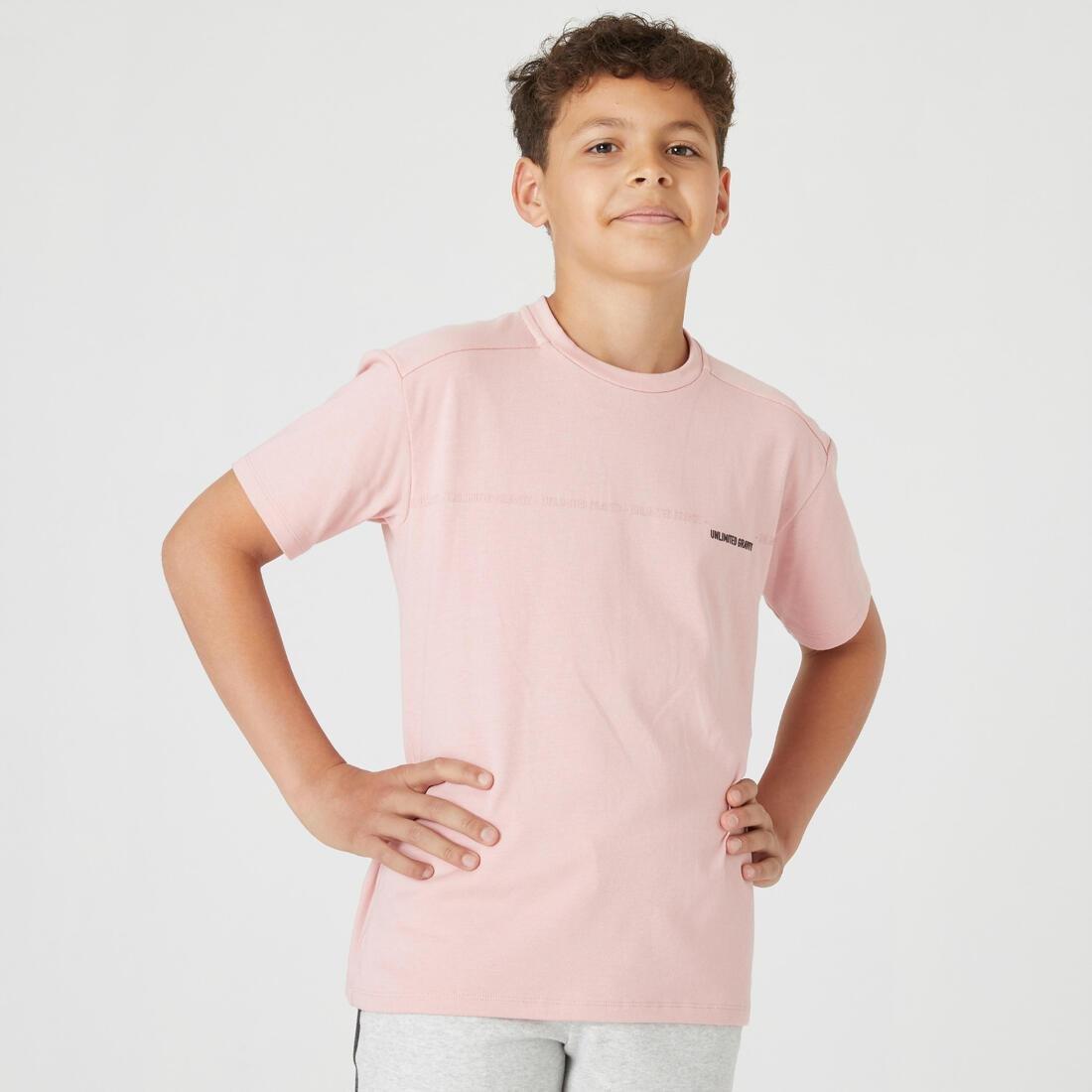 Kids Breathable Cotton T-Shirt 500, Pink, , large image number 1