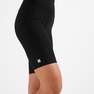 DOMYOS - Women High-Waisted Fitness Cardio Cycling Shorts, Black