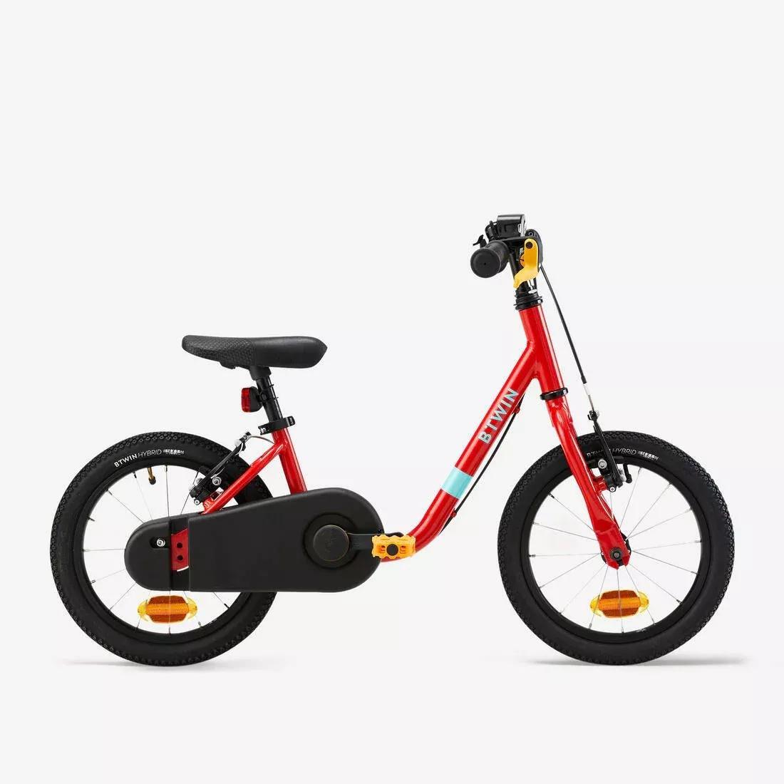 Kids Unisex 3-5 Years 2-In-1 14-Inch Balance Bike - Discover 500, Red, No Color, large image number 12