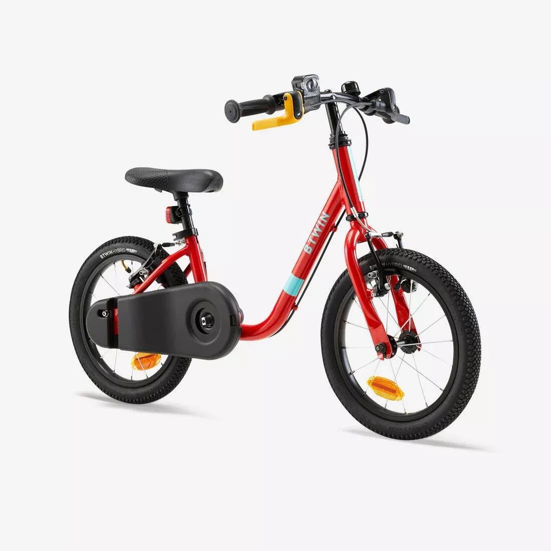 Kids Unisex 3-5 Years 2-In-1 14-Inch Balance Bike - Discover 500, Orange, No Color, large image number 13