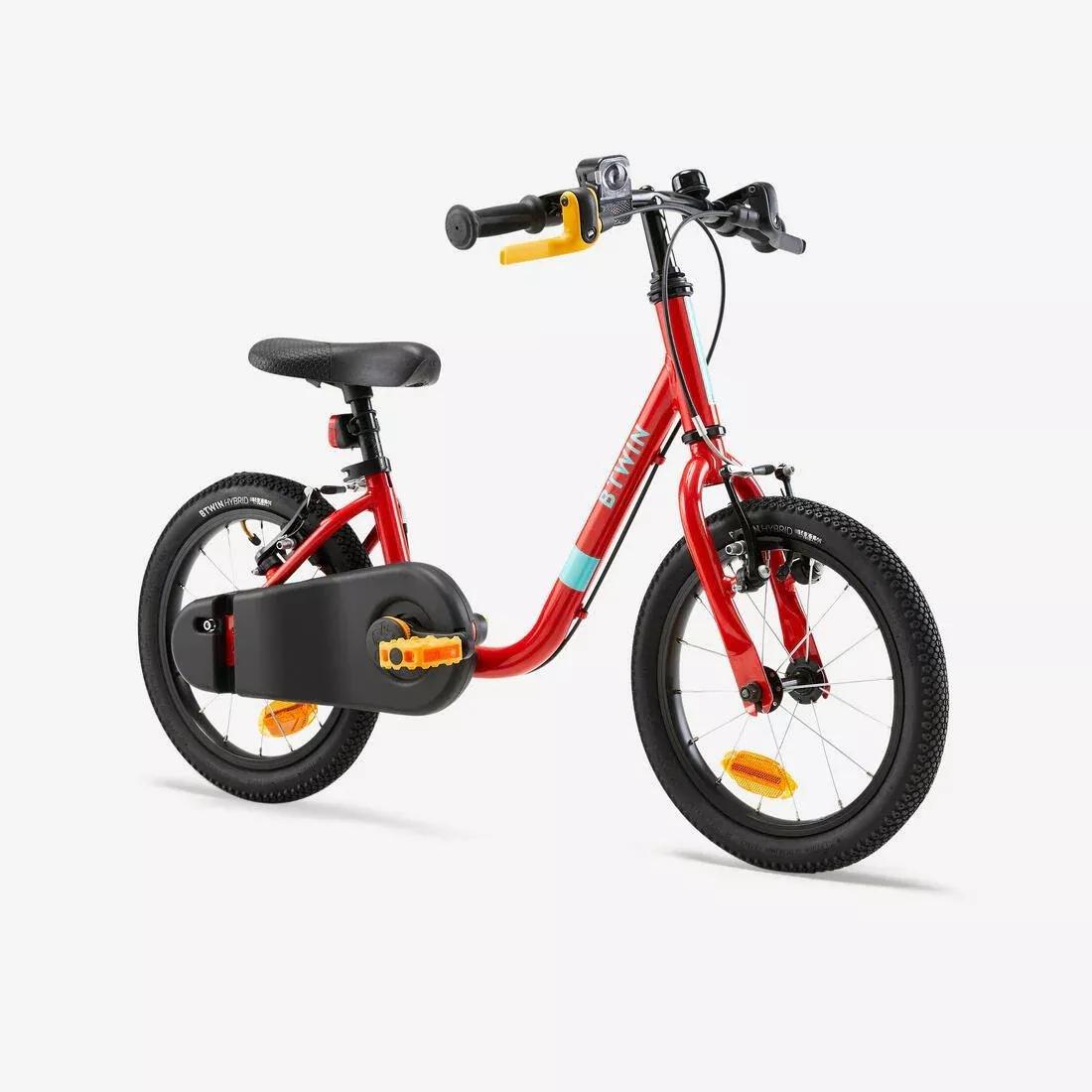 Kids Unisex 3-5 Years 2-In-1 14-Inch Balance Bike - Discover 500, Orange, No Color, large image number 14