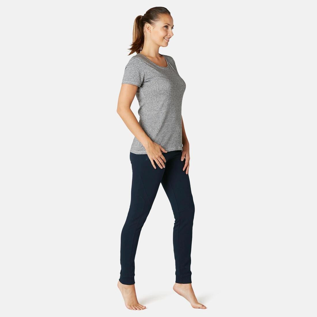 Womens Fitness Slim-Fit Jogging Bottoms 520, Burgundy, , large image number 1