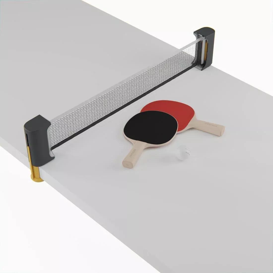 Table Tennis Set For Small Tables With Rollnet + 2 Ppr100 Bats + 2 Balls, No Color, medium