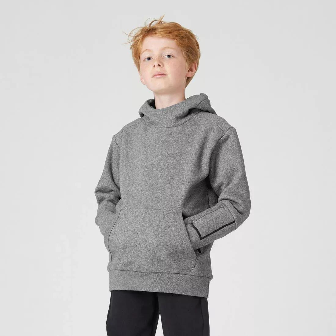 Kids Warm Unisex Hoodie - 900, Grey, No Color, large image number 0