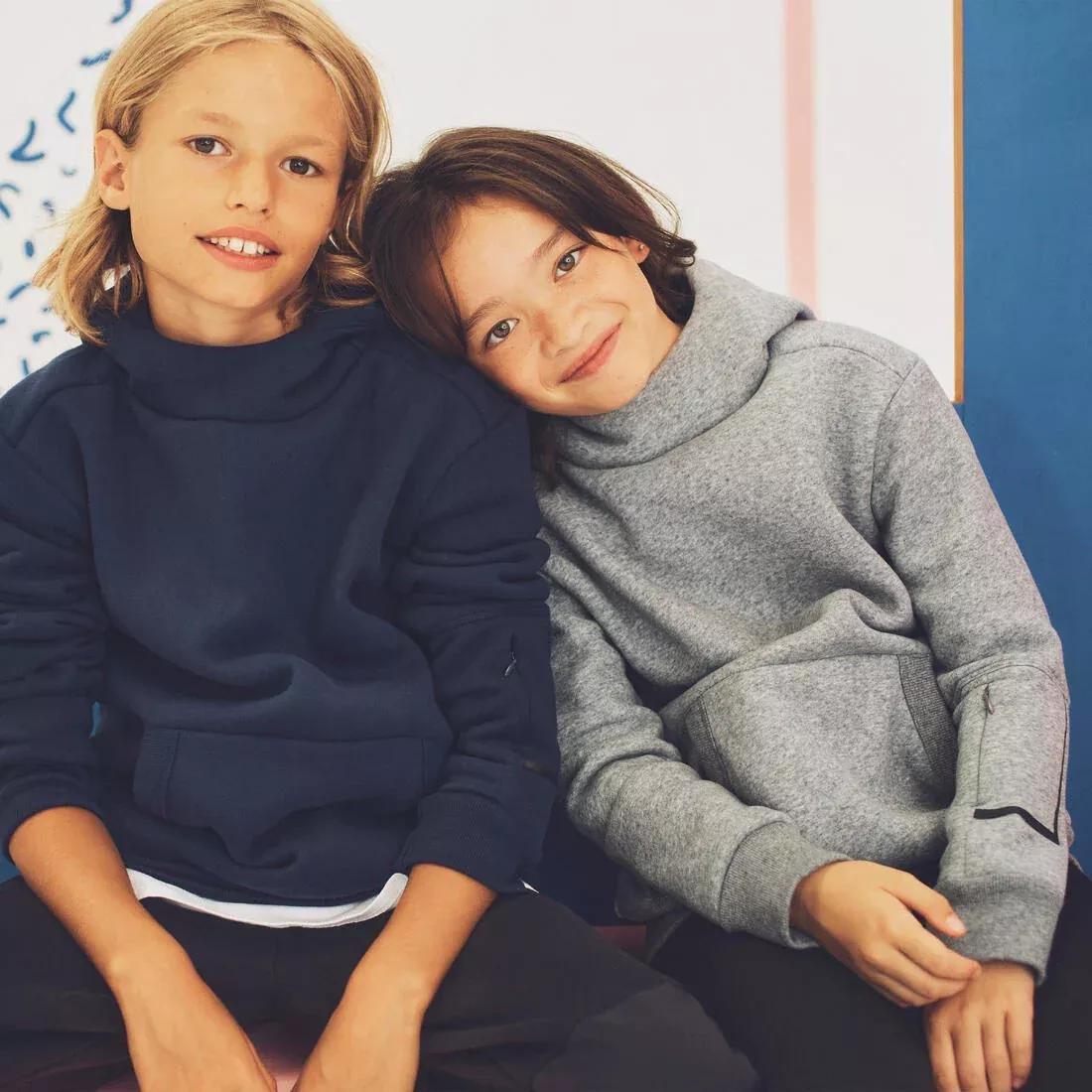 Kids Warm Unisex Hoodie - 900, Grey, No Color, large image number 2