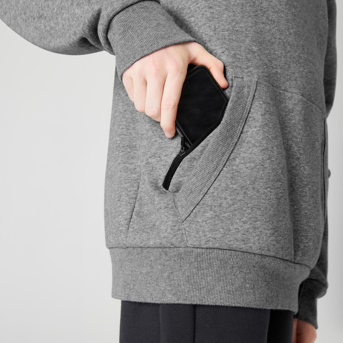 Kids Warm Unisex Hoodie - 900, Grey, No Color, large image number 4