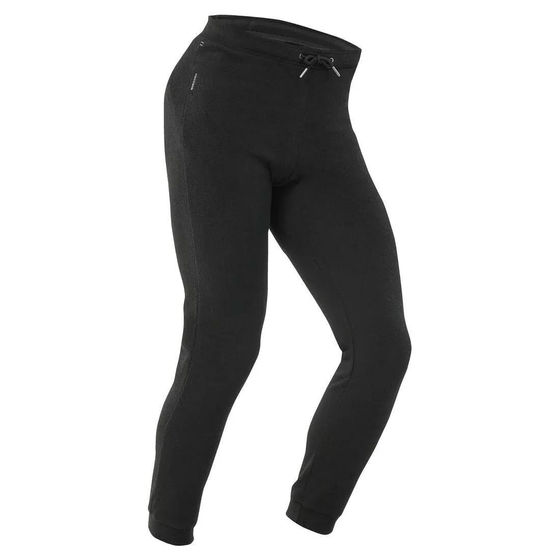 Women Hiking Fleece Tights - Mh100, Black, No Color, large image number 0