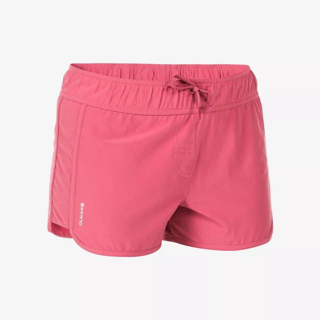 Womens Boardshorts With Elasticated Waistband And Drawstring Tini Bora, Pink, , large image number 1