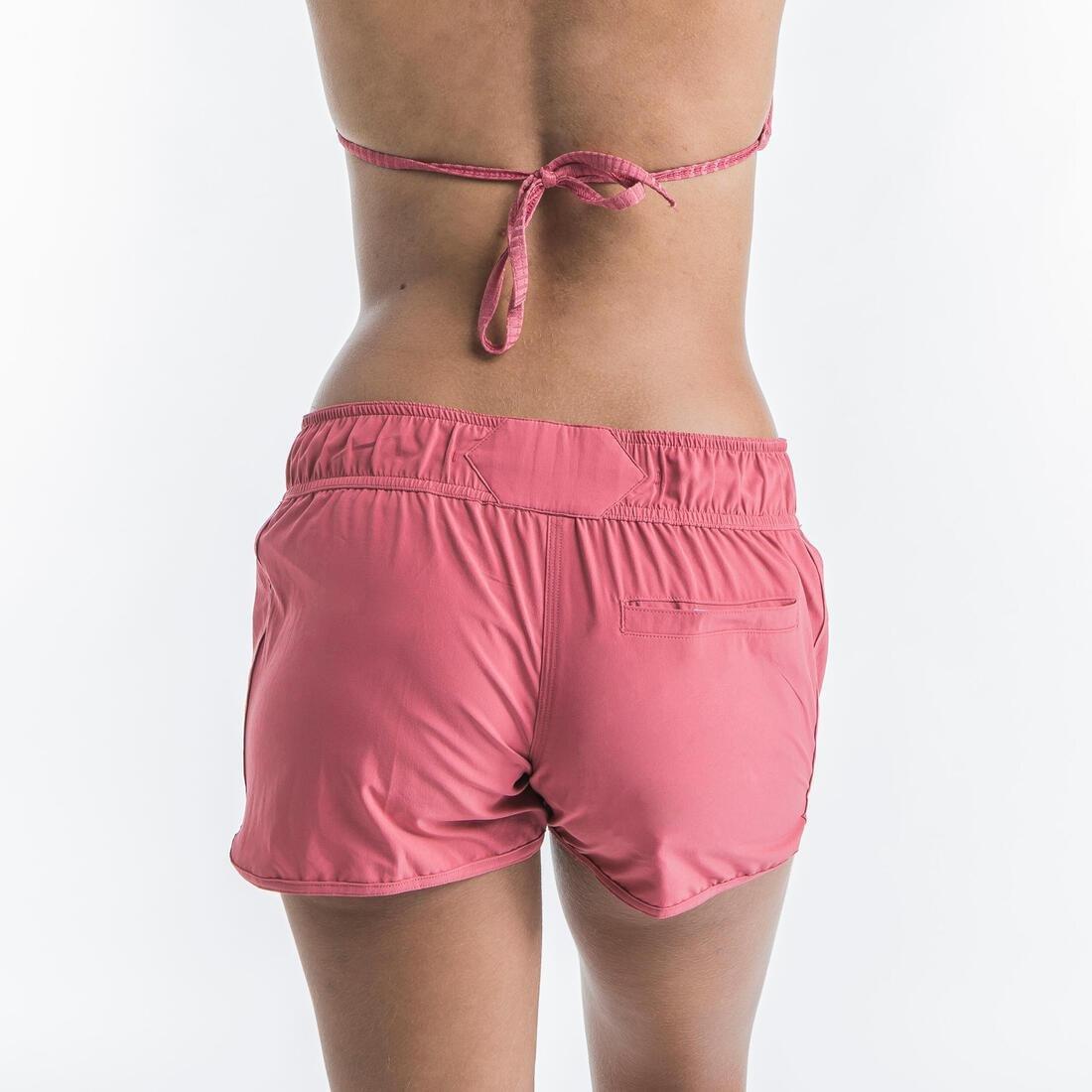 Womens Boardshorts With Elasticated Waistband And Drawstring Tini Bora, Pink, , large image number 3
