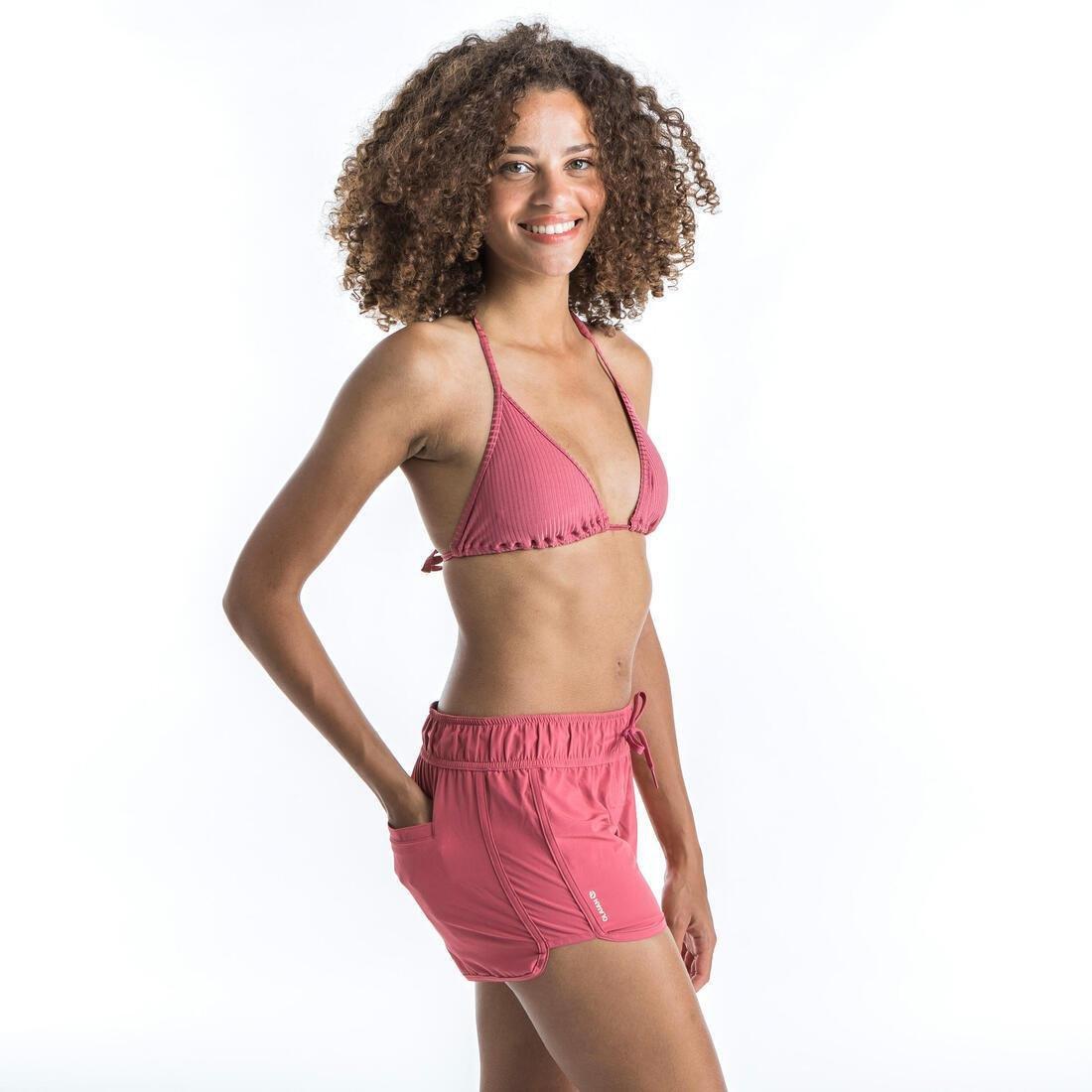 Womens Boardshorts With Elasticated Waistband And Drawstring Tini Bora, Pink, , large image number 9