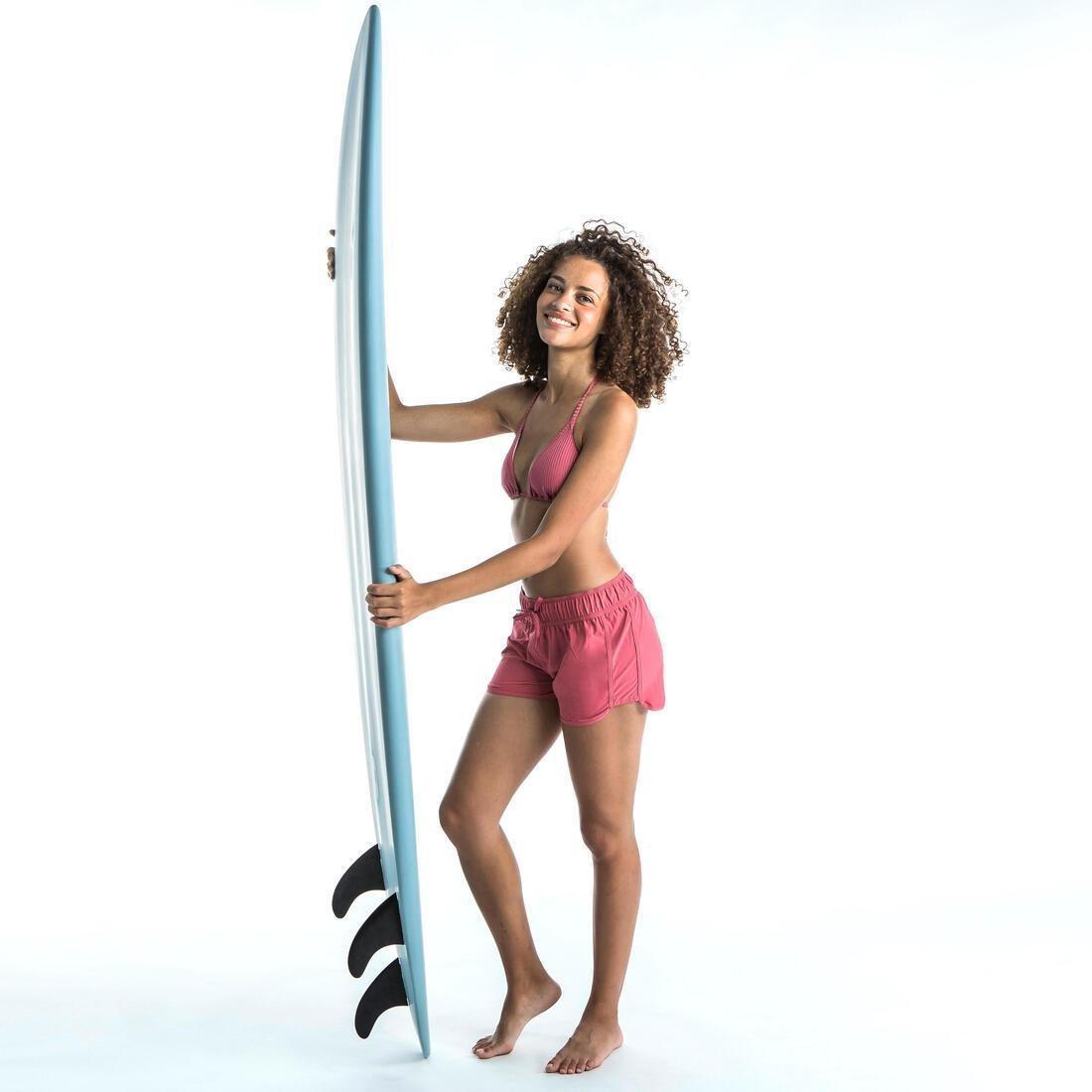 Womens Boardshorts With Elasticated Waistband And Drawstring Tini Bora, Pink, , large image number 12