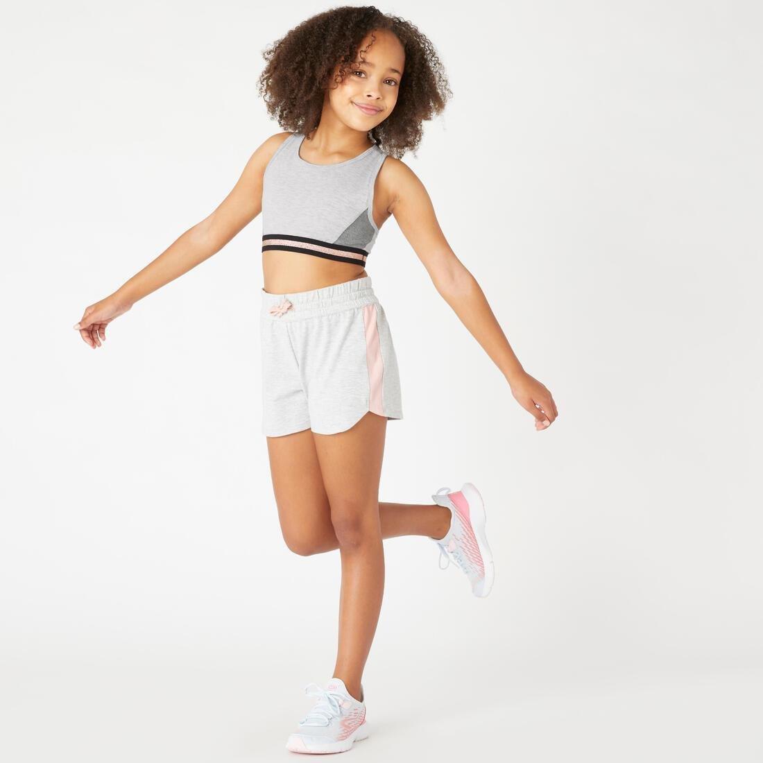 Kids Girls Cotton Crop Top, Pink, No Color, large image number 4