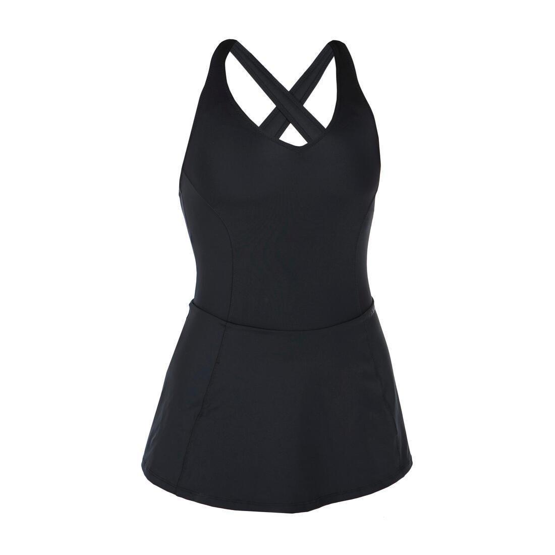 Women Pearl Skirt Swimsuit - 100, Black, , large image number 6