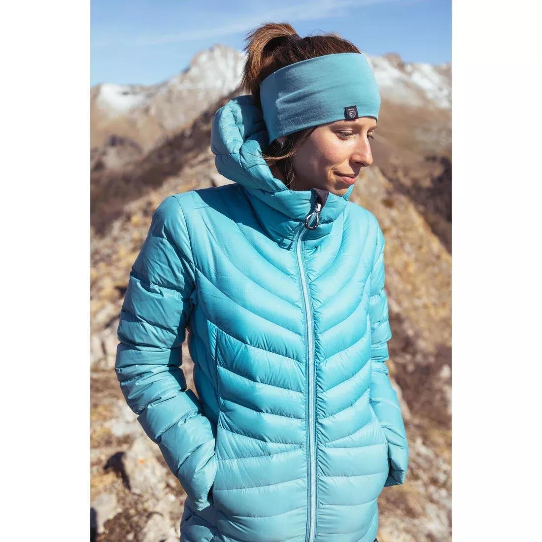 Women Trekking Down Jacket - MT500, Blue, No Color, large image number 6