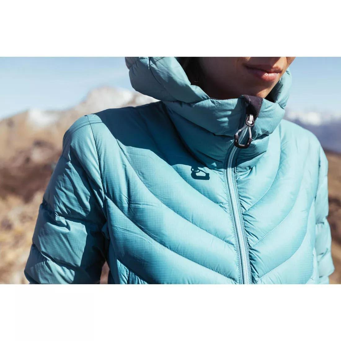 Women Trekking Down Jacket - MT500, Blue, No Color, large image number 7
