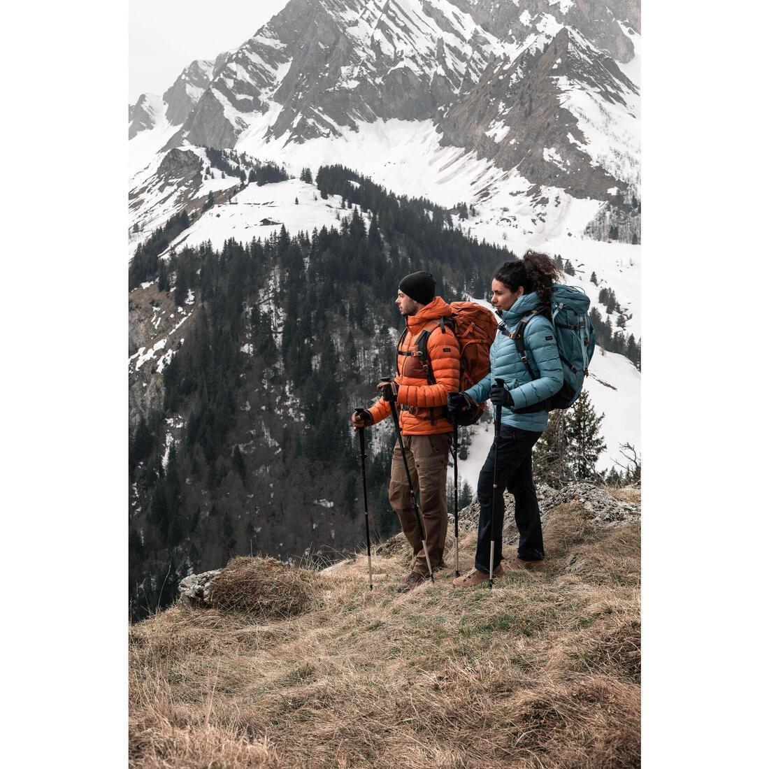 Women Trekking Down Jacket - MT500, Blue, No Color, large image number 10