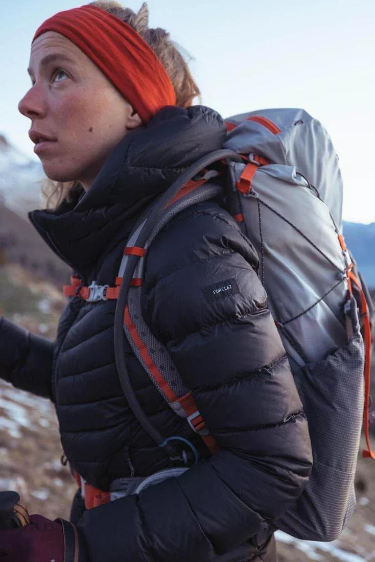 Women's mountain trekking hooded down jacket - MT500 -10?�C, black, , large image number 3