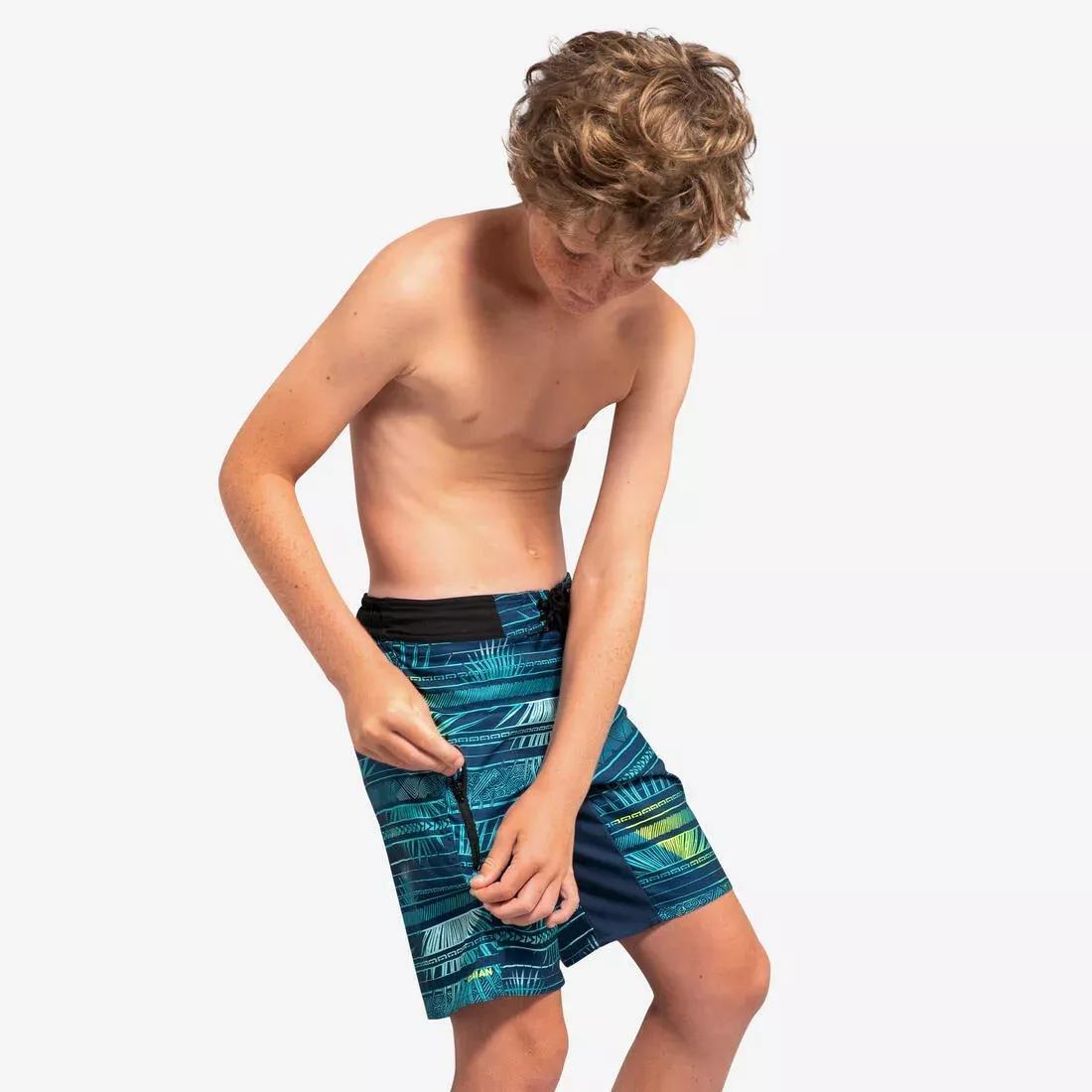 Kids Boys Swimming Shorts - 550 Offshore, Blue, , large image number 0