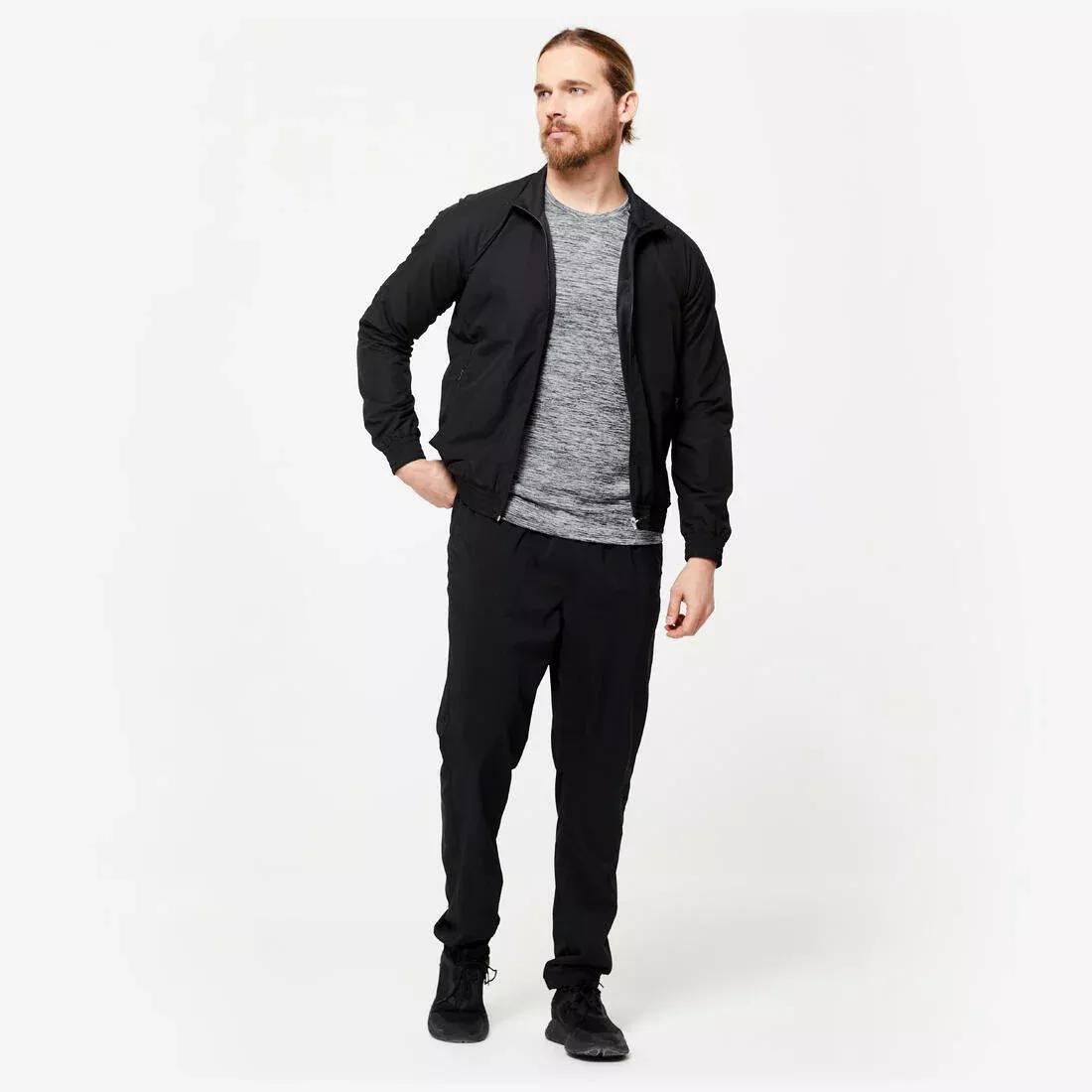 Men Fitness Standard Breathable Jacket, Navy, 5401_000, large image number 3