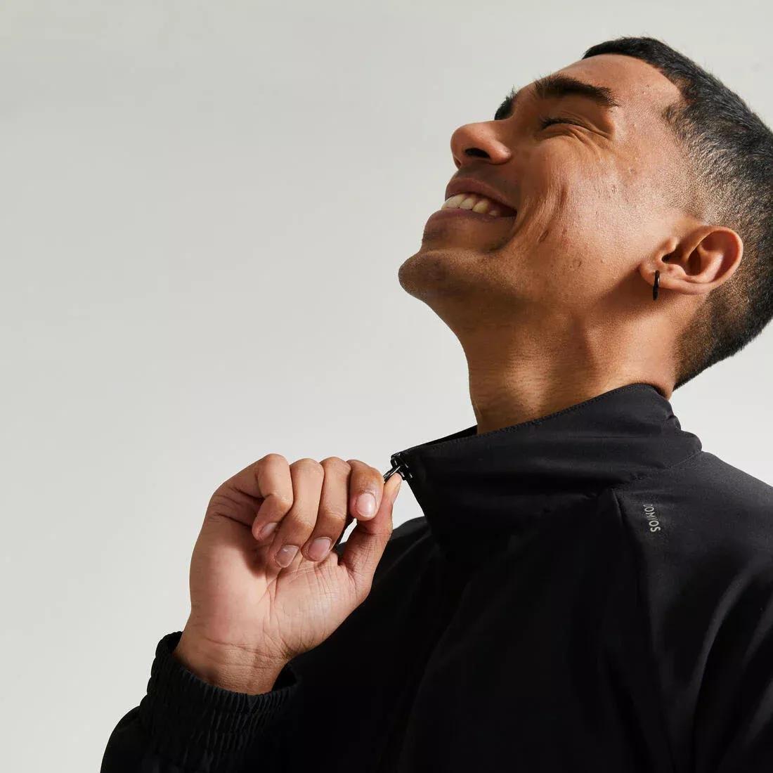 Men Fitness Standard Breathable Jacket, Black, No Color, large image number 6