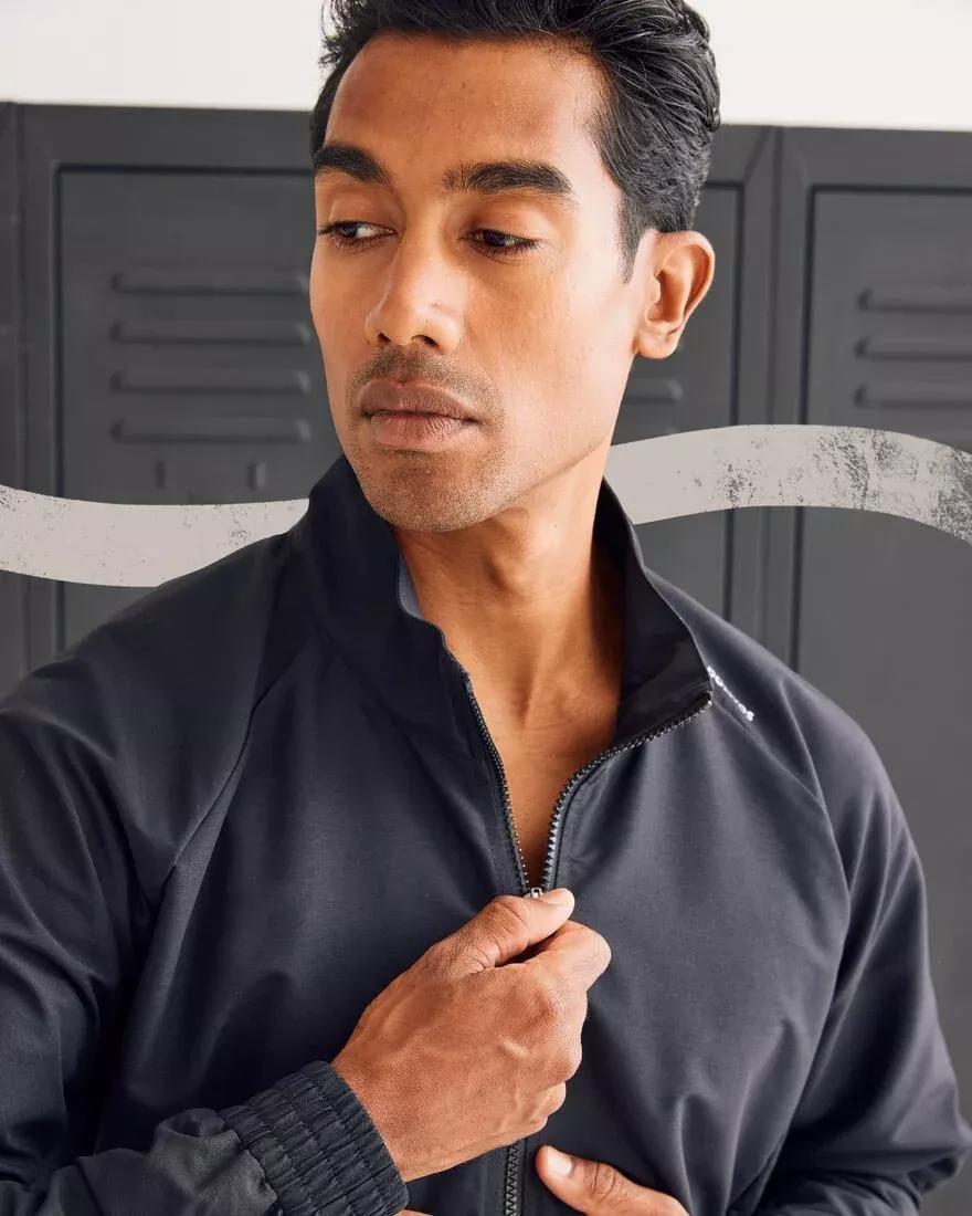 Men Fitness Standard Breathable Jacket, Black, No Color, large image number 9