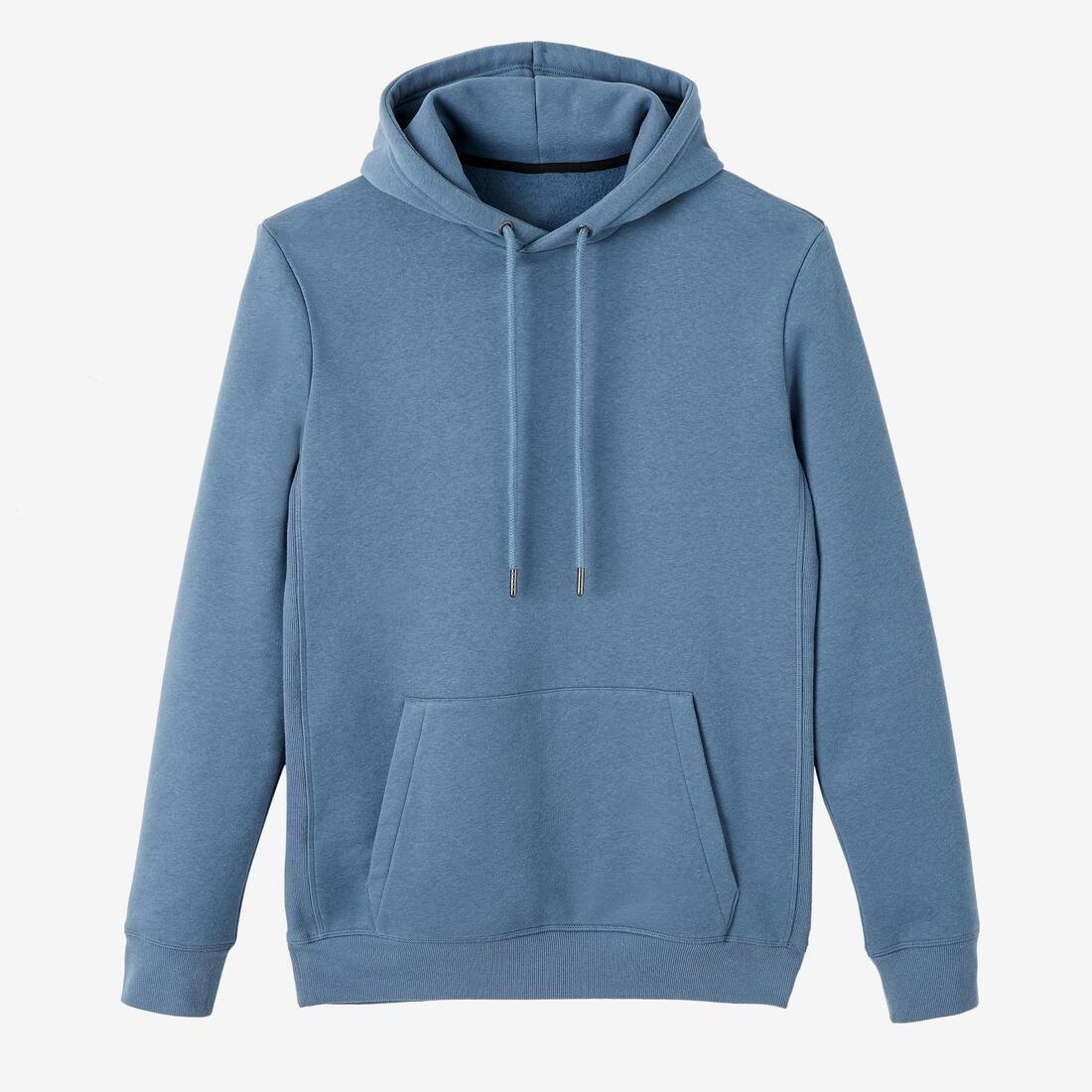 Fleecy Fitness Hoodie, Blue Grey, , large image number 1