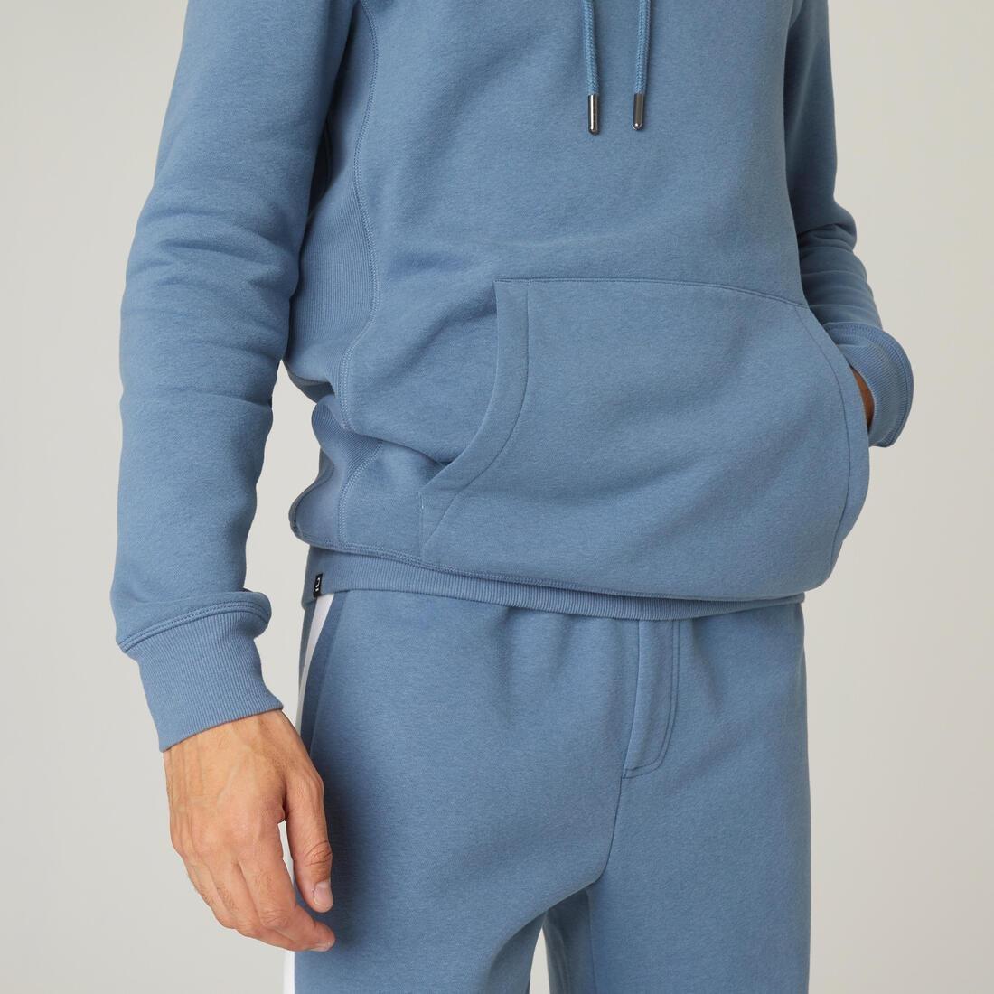 Fleecy Fitness Hoodie, Blue Grey, , large image number 2