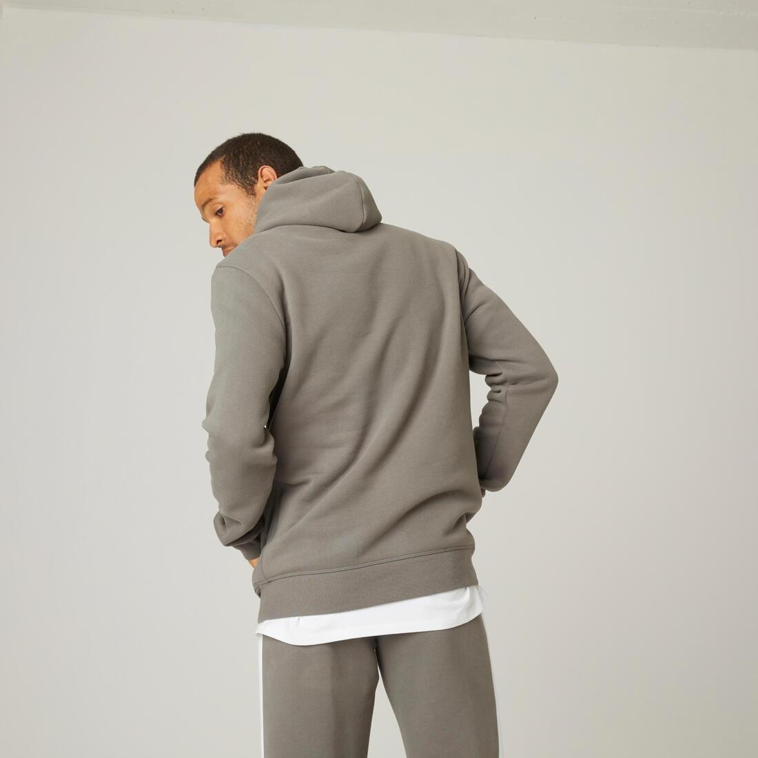 Fleecy Fitness Hoodie, Blue Grey, , large image number 5
