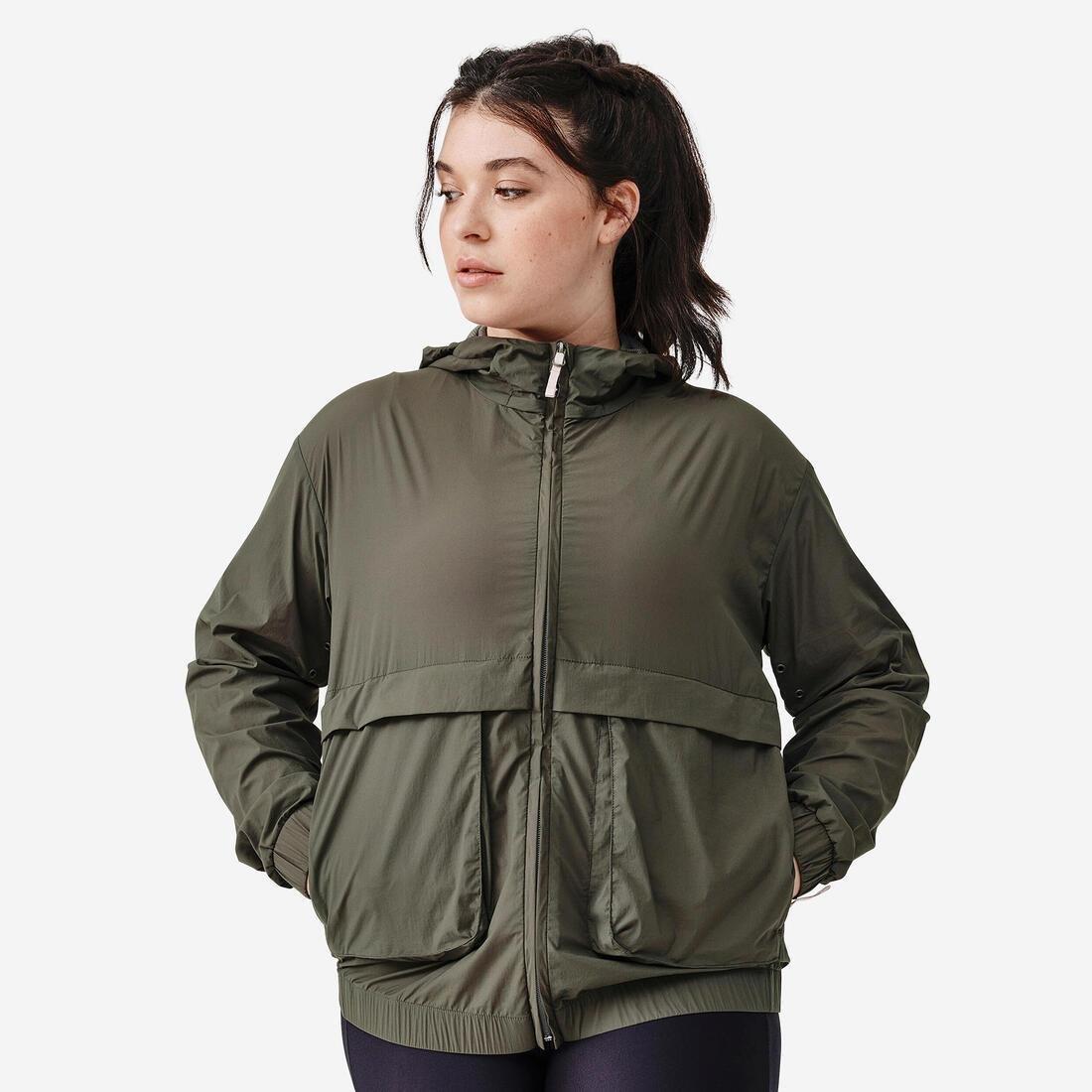 Women Windproof Running Jacket - Kiprun Run 500 Wind, Green, , large image number 0