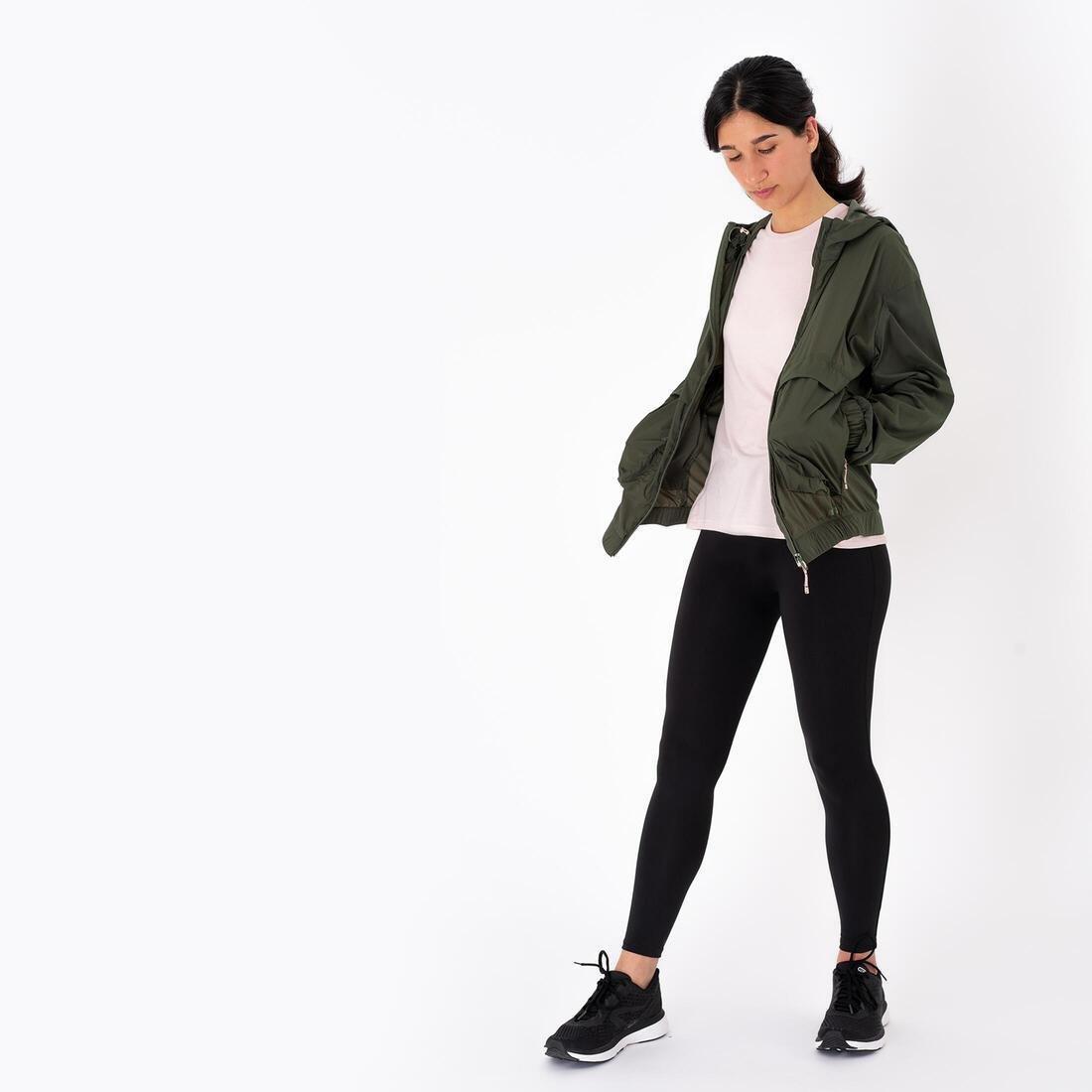 Women Windproof Running Jacket - Kiprun Run 500 Wind, Green, , large image number 1
