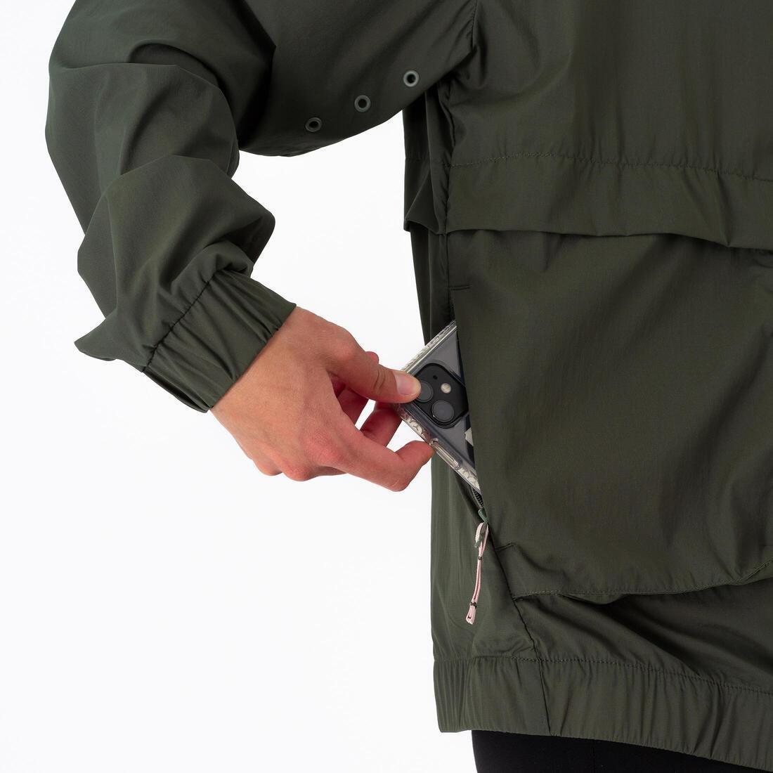 Women Windproof Running Jacket - Kiprun Run 500 Wind, Green, , large image number 2