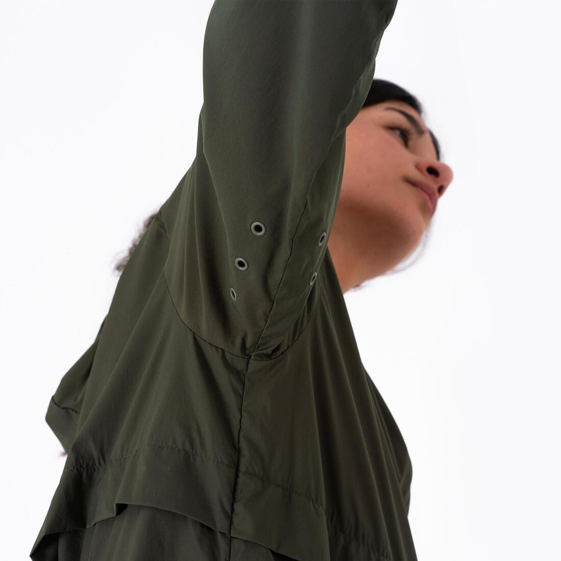 Women Windproof Running Jacket - Kiprun Run 500 Wind, Green, , large image number 3