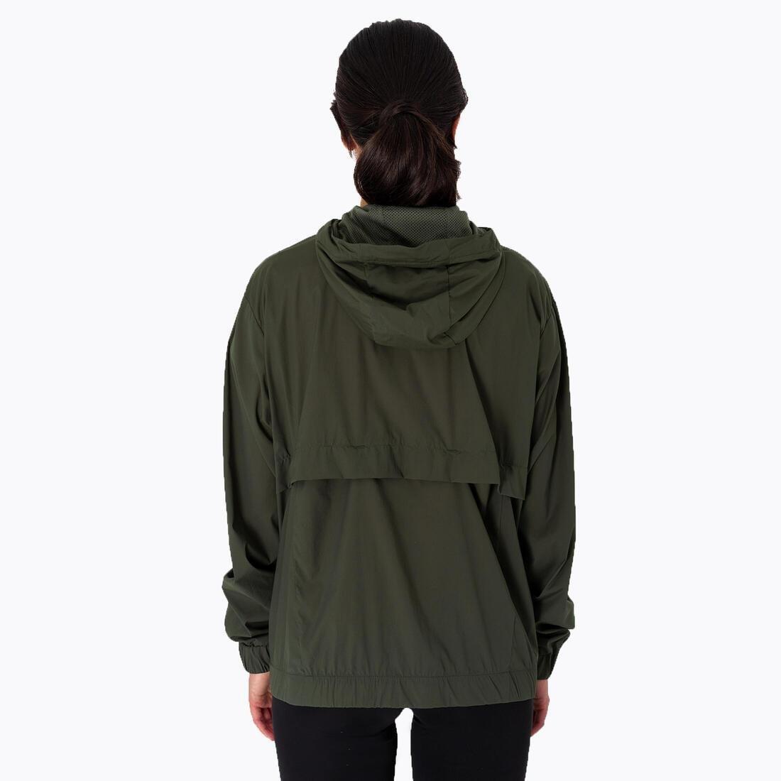 Women Windproof Running Jacket - Kiprun Run 500 Wind, Green, , large image number 4