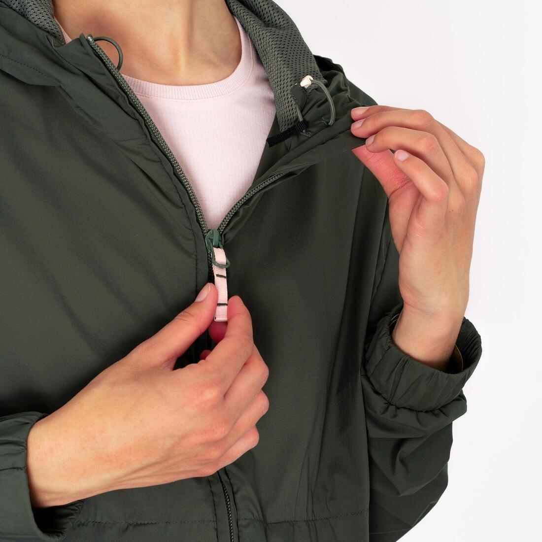 Women Windproof Running Jacket - Kiprun Run 500 Wind, Green, , large image number 7