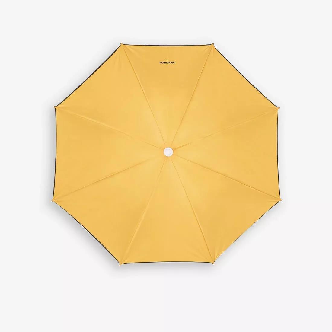 Compact Beach Umbrella 2-Person Upf 50+ 160cm Diameter - Paruv, Yellow, No Color, large image number 3