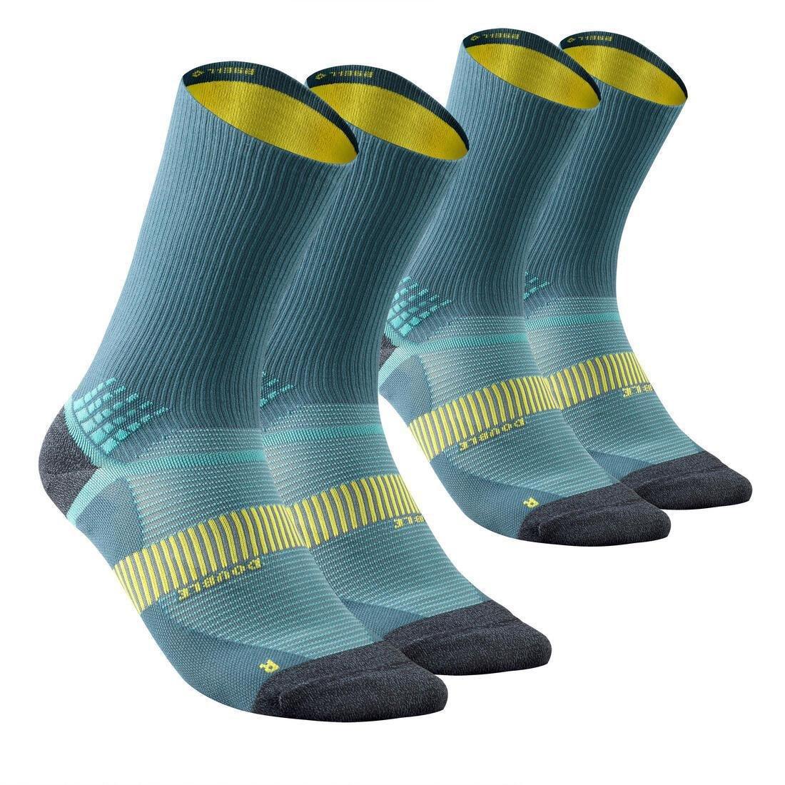 Hiking Socks - Hike 520 Double High Blue X 2 Pairs, Grey, No Color, large image number 7