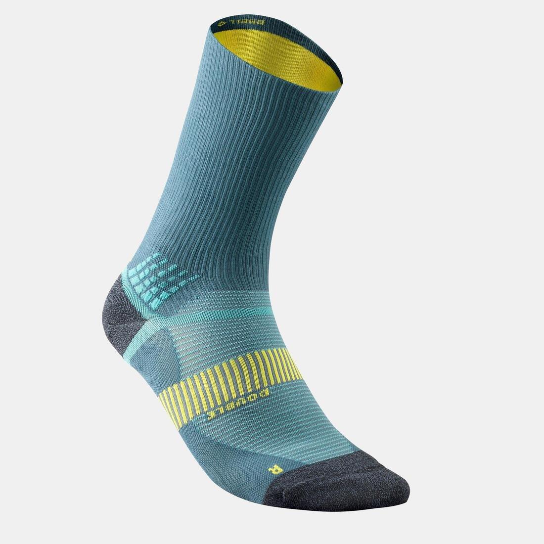 Hiking Socks - Hike 520 Double High Blue X 2 Pairs, Grey, , large image number 9