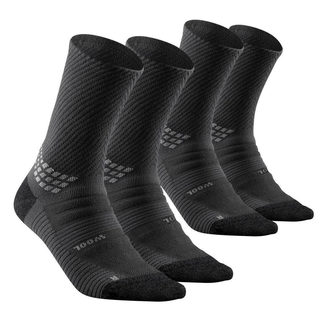 QUECHUA - Walking Socks - 2 Pack, Carbon Grey