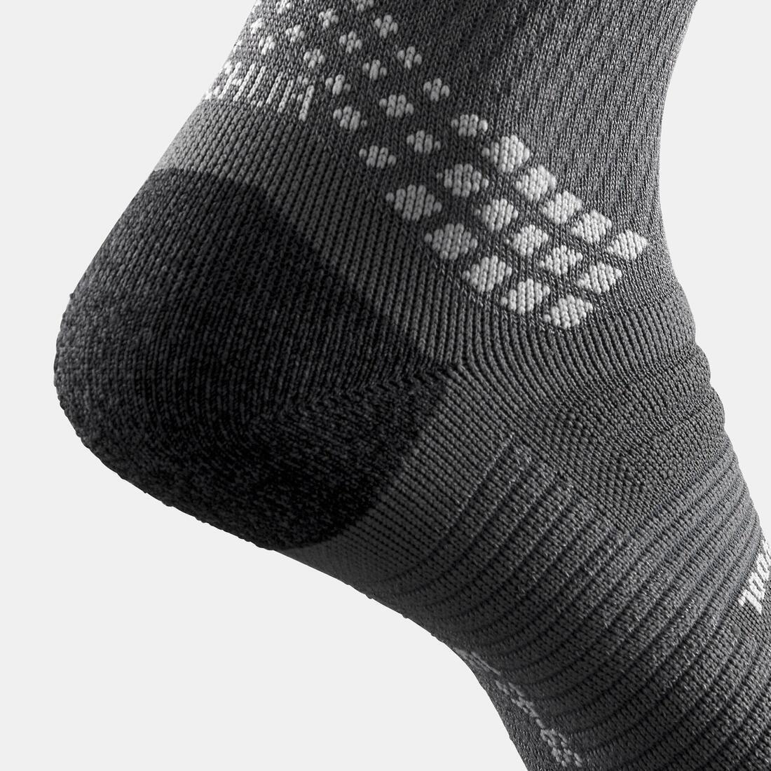 QUECHUA - Walking Socks - 2 Pack, Carbon Grey