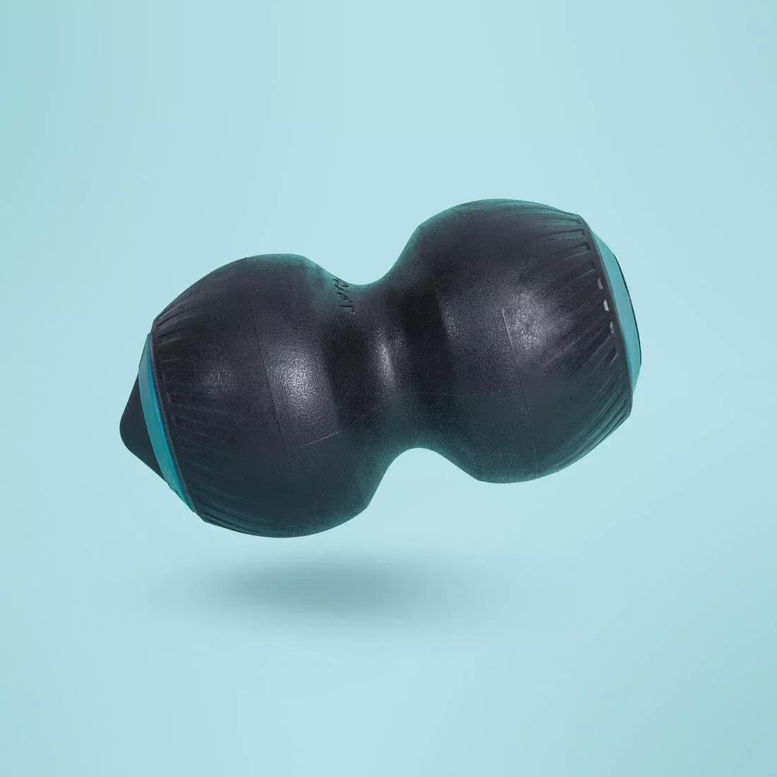 Double Vibrating Massage Ball, Mini-Vibrating Roller, Black, No Color, large image number 0