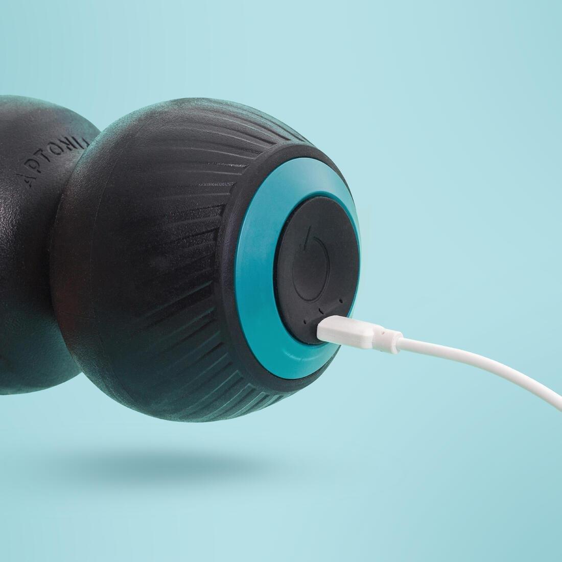 Double Vibrating Massage Ball, Mini-Vibrating Roller, Black, No Color, large image number 3