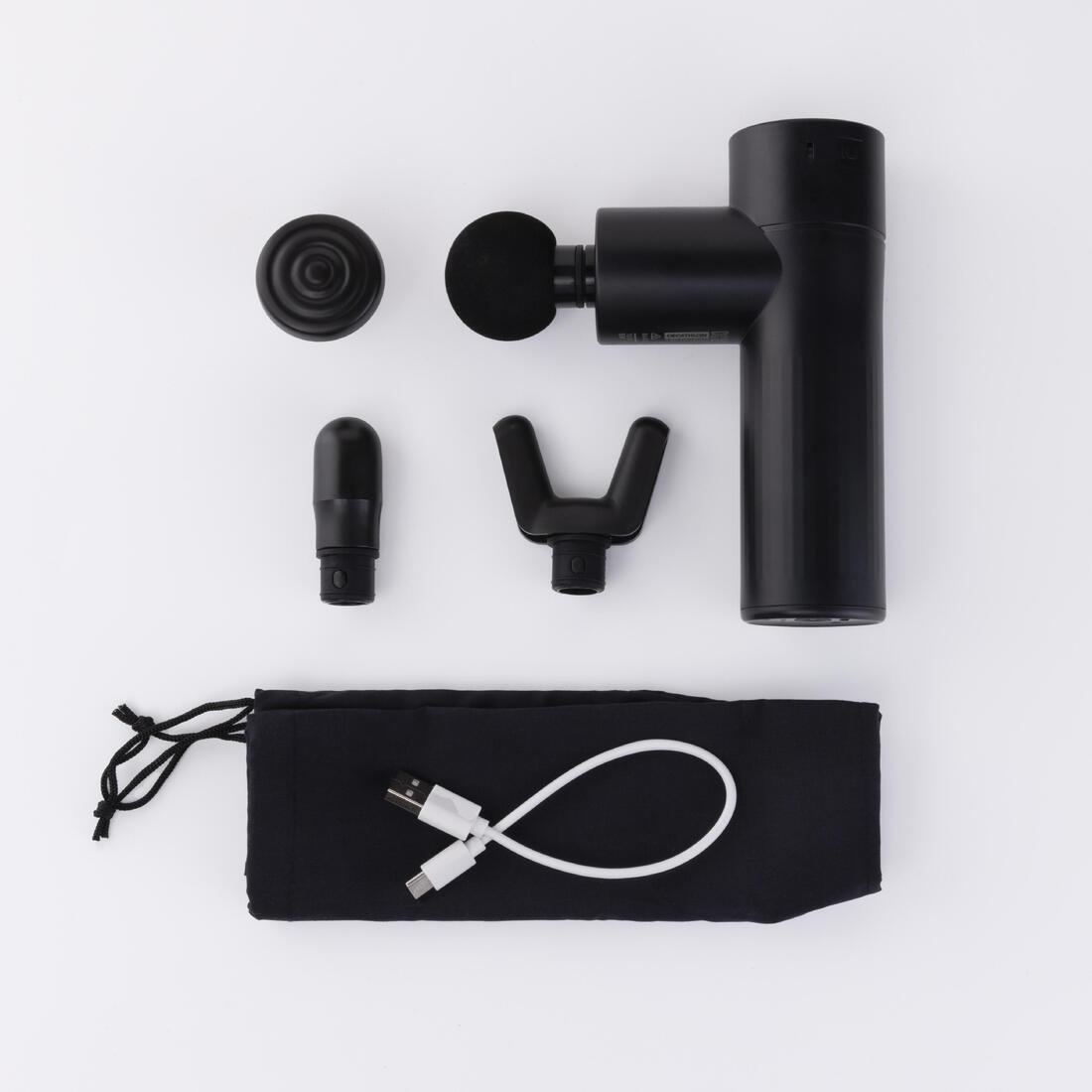 Mini Massage Gun, Black, No Color, large image number 1