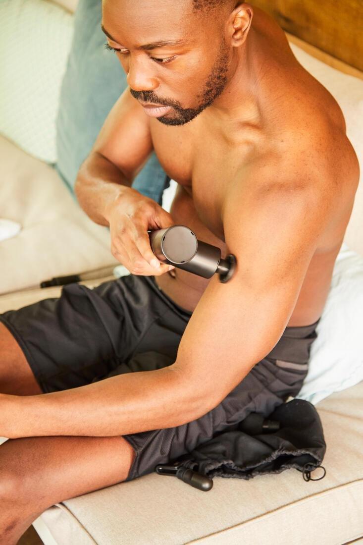 Mini Massage Gun, Black, No Color, large image number 8