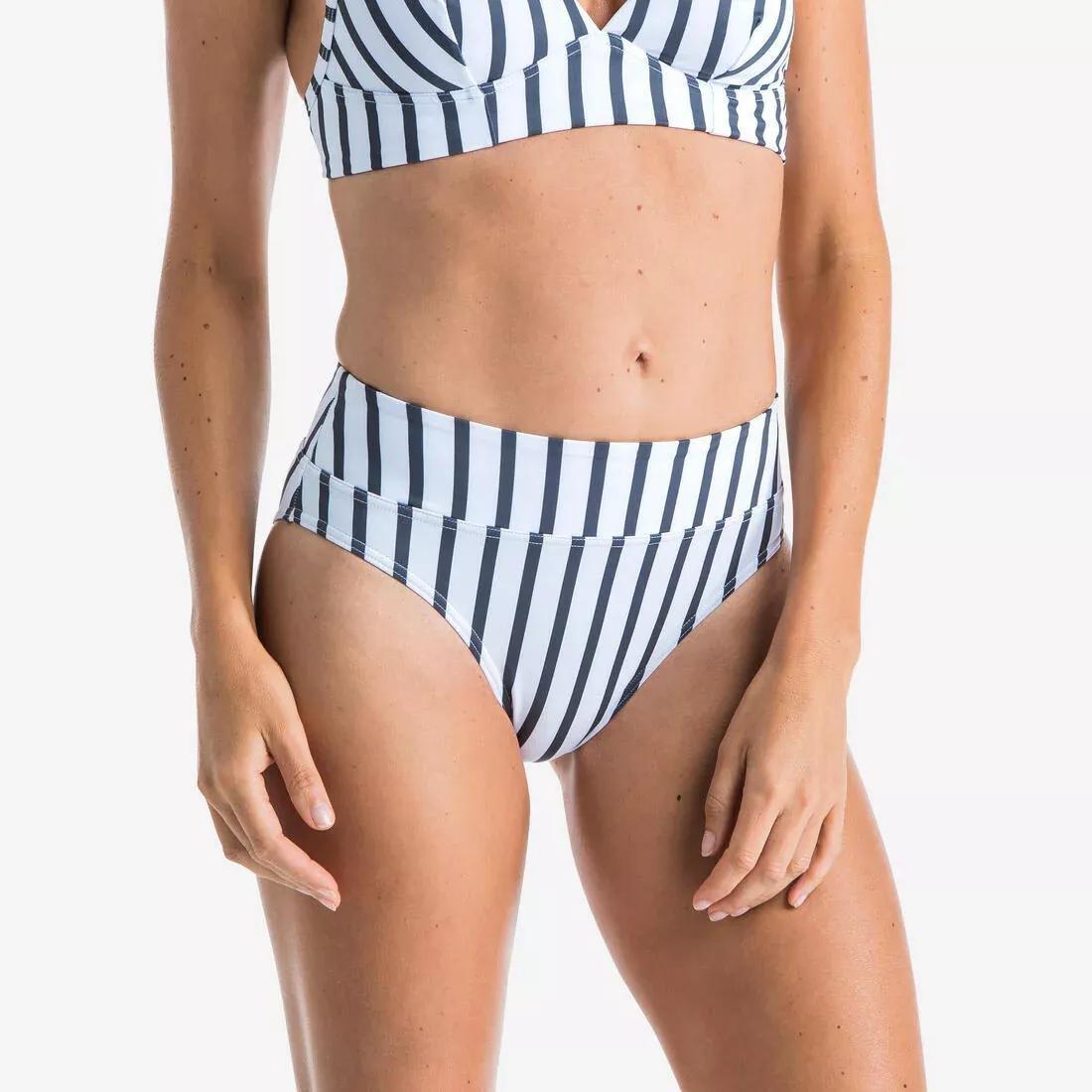 Women Surfing High-Waisted Body-Shaping Swimsuit Bottoms Nora, Blue, , large image number 0